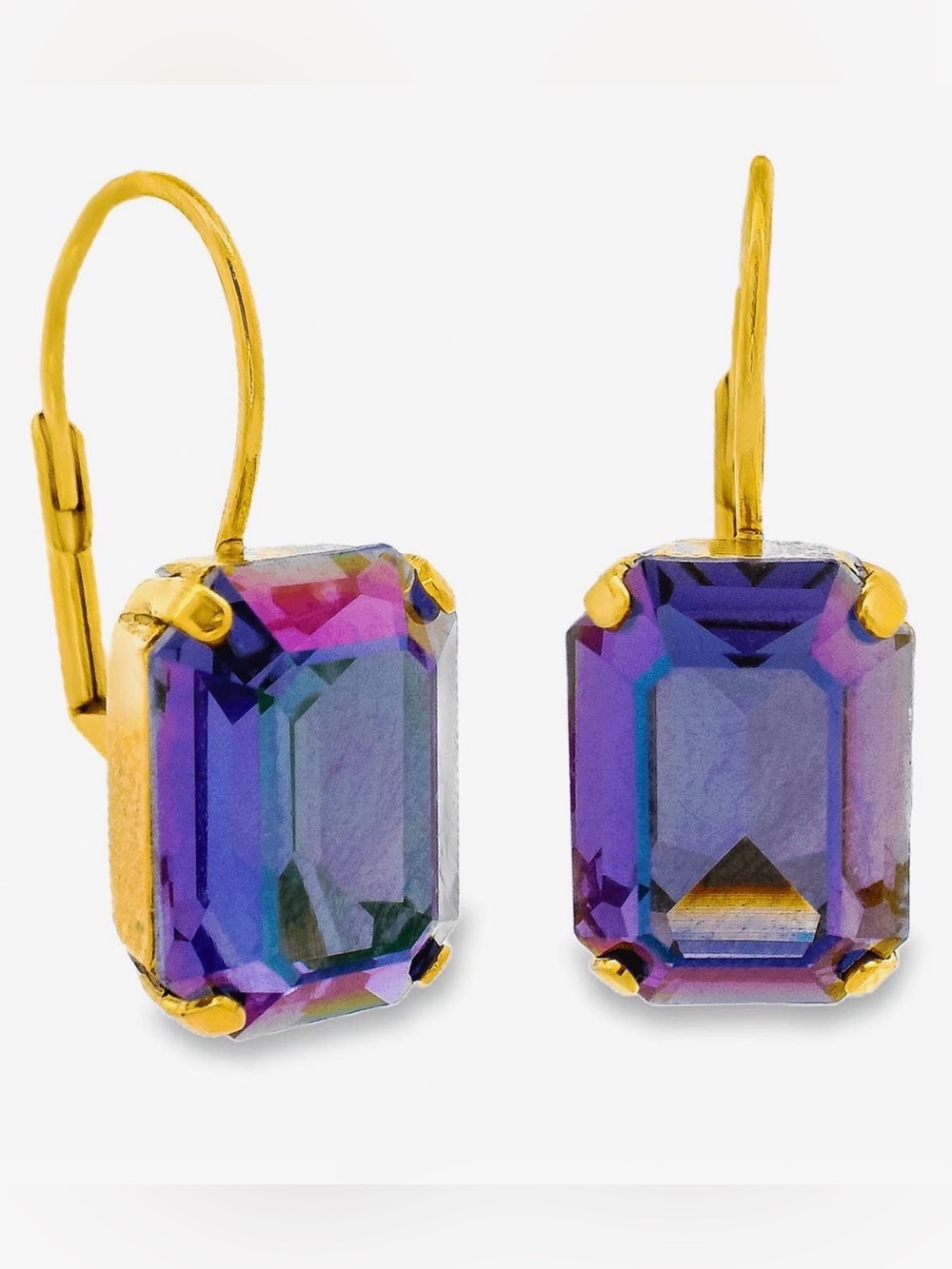 TOVA Rubin hook earrings Tanzanite Glimmer NWT